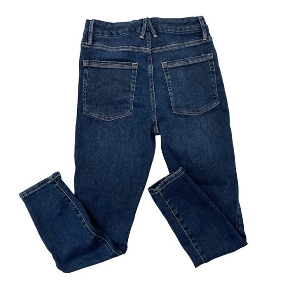 GOOD AMERICAN Good Legs Crop Jeans Stretch Denim Dark Wash size 6/28 - Picture 4 of 6